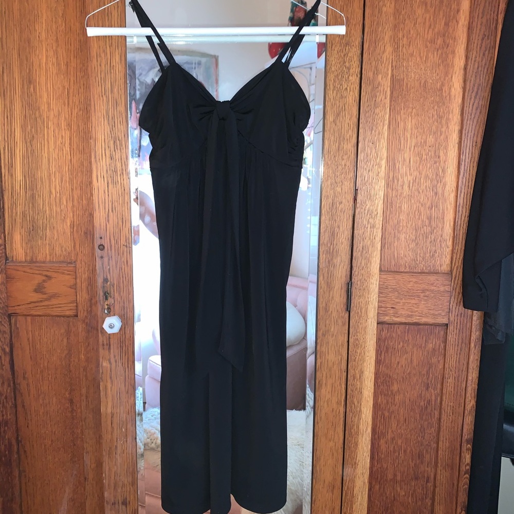 DKNY jeans faux tie front black dress